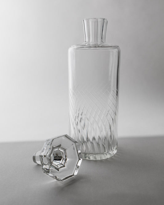 Vintage Karaffe von Murano für Murano Klarglas mit achteckigem Stopfen