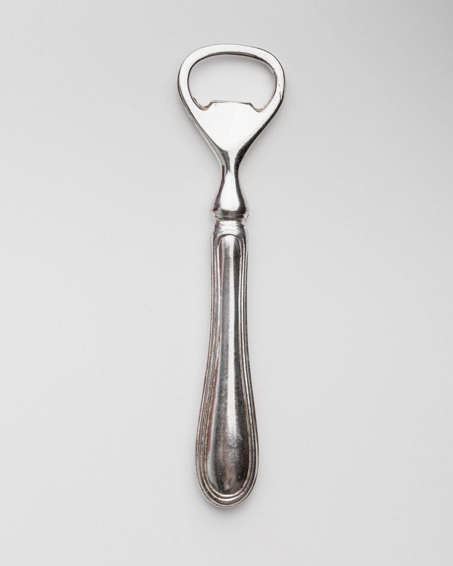 Vintage Flaschenöffner versilbert 1960er minimal klassisch zeitlos elegantes Bar-Accessoire