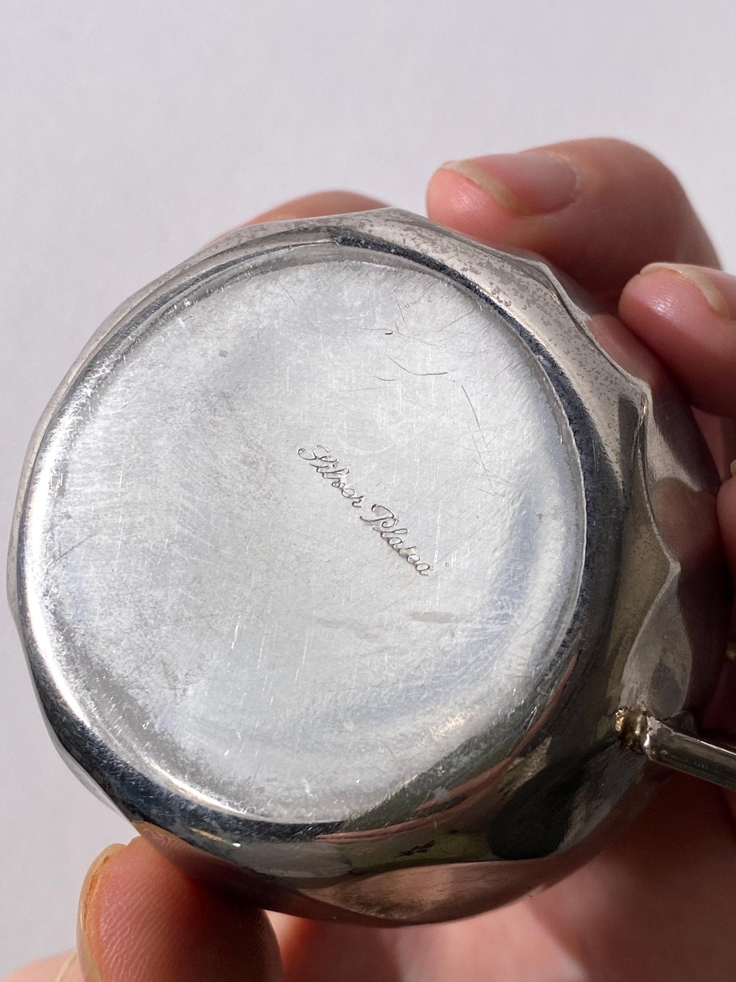 Vintage versilbertes Kaffeeset mit zwei Espressotassen, Zuckerdose und Tablett, 1960er