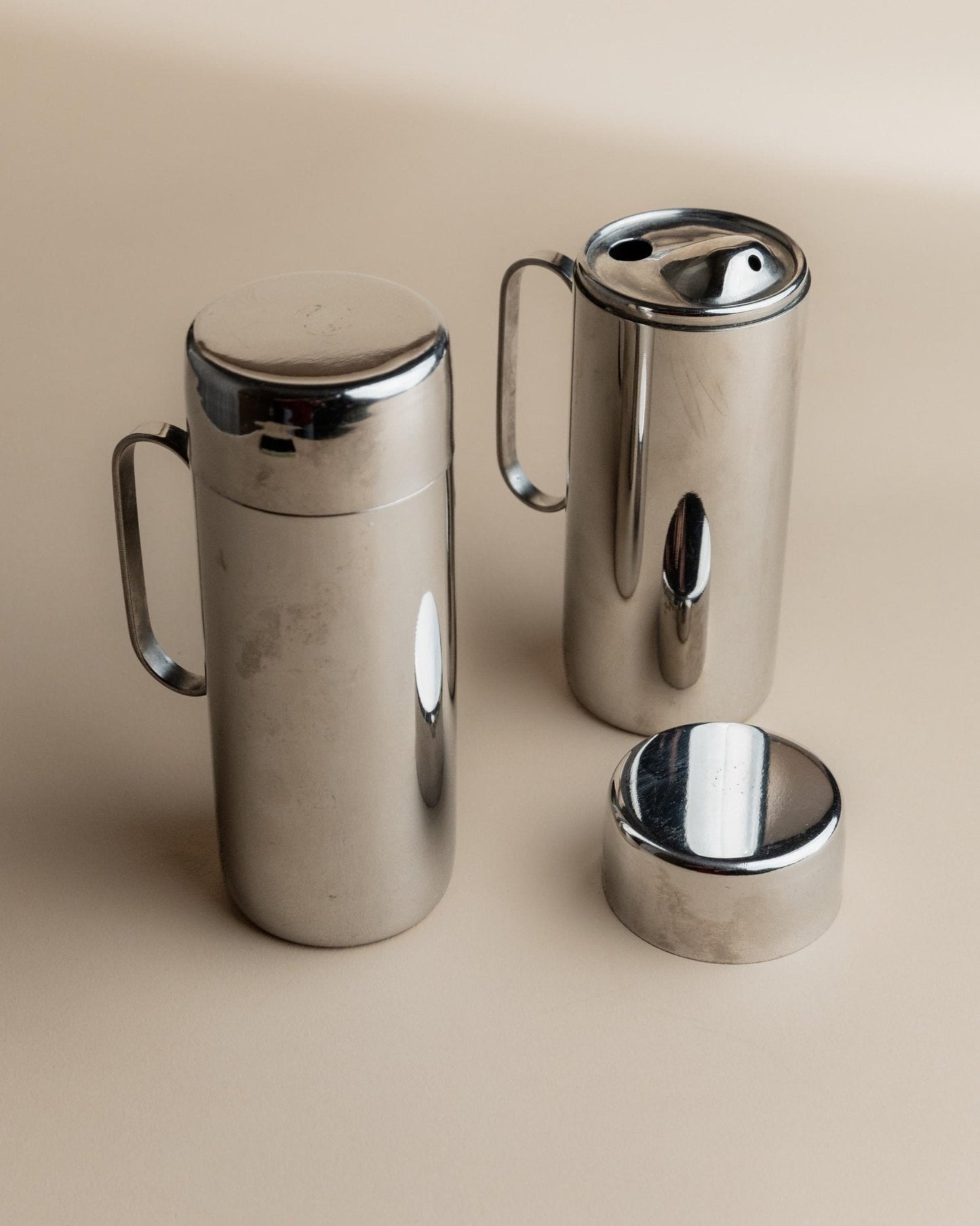 Vintage Öl-und-Essig-Set mit Ständer, 2 Kännchen, Italien, zeitloses Design