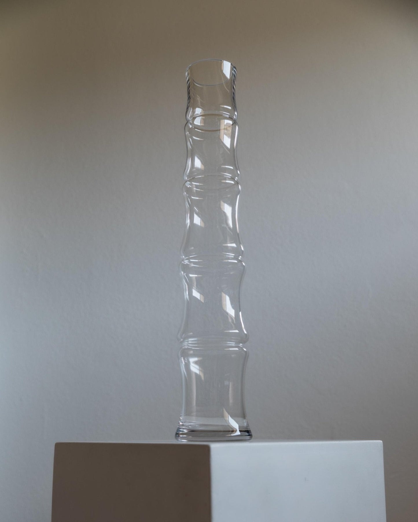 Vintage Glasvase "Bamboo" XL Italienisches Design