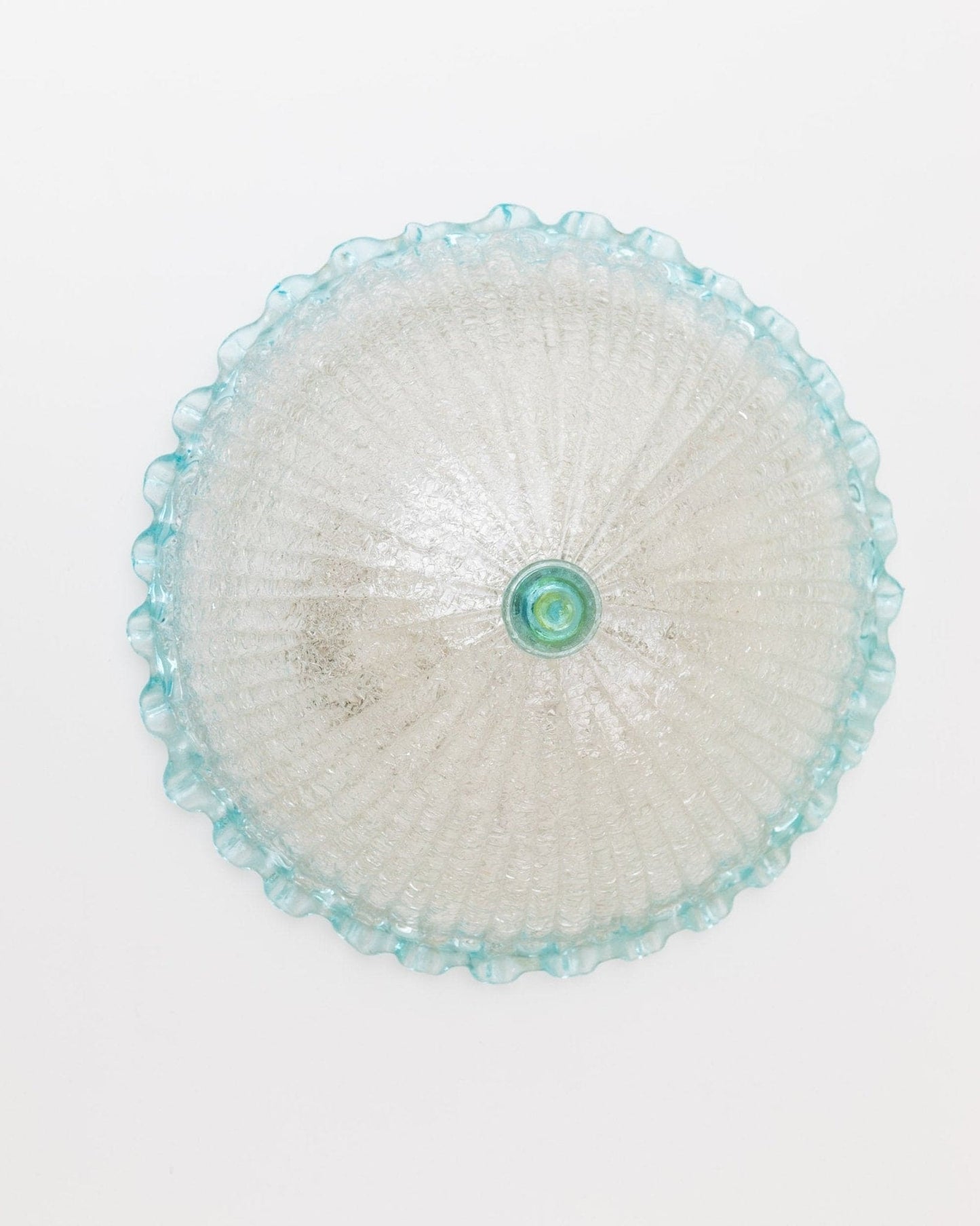 Vintage ceiling lamp Barovier e Toso light blue transparent glass Hollywood Regency