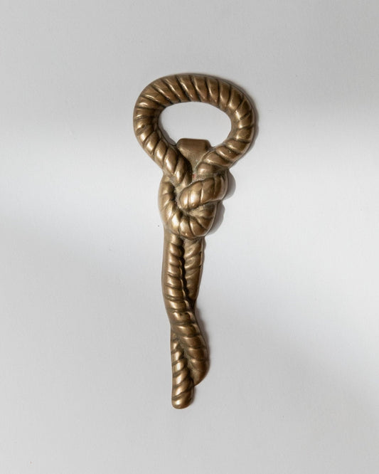 Vintage Flaschenöffner Rope and Knot von Italien 1960er, Messing, zeitloses Design, Geschenkidee