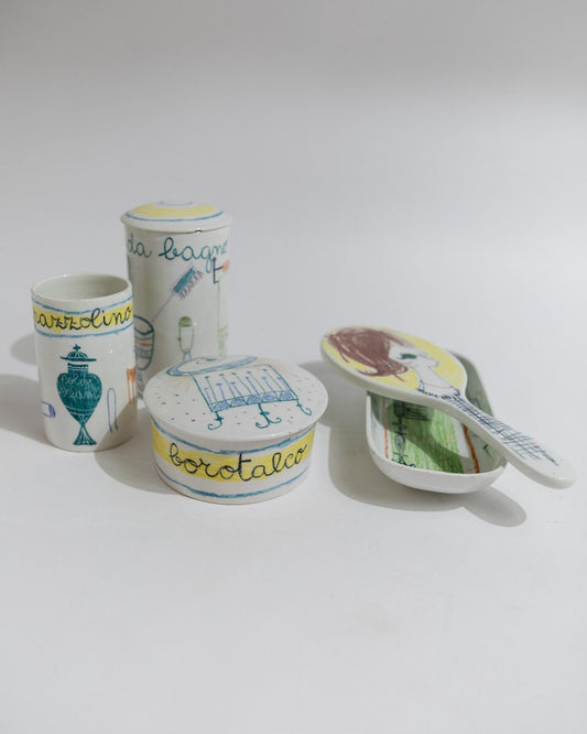 Vintage Keramik Badeset Set von 5 von Montecatini