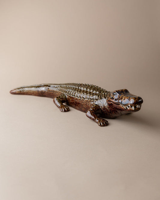 Vintage Krokodil Skulptur Keramik von Coccodrillo Italien 1960er Bunt