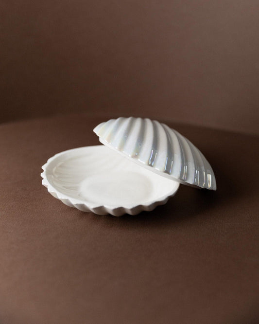 Vintage ceramic bowl by Alberto Tomassini for Italy 1980s multicolor shimmering