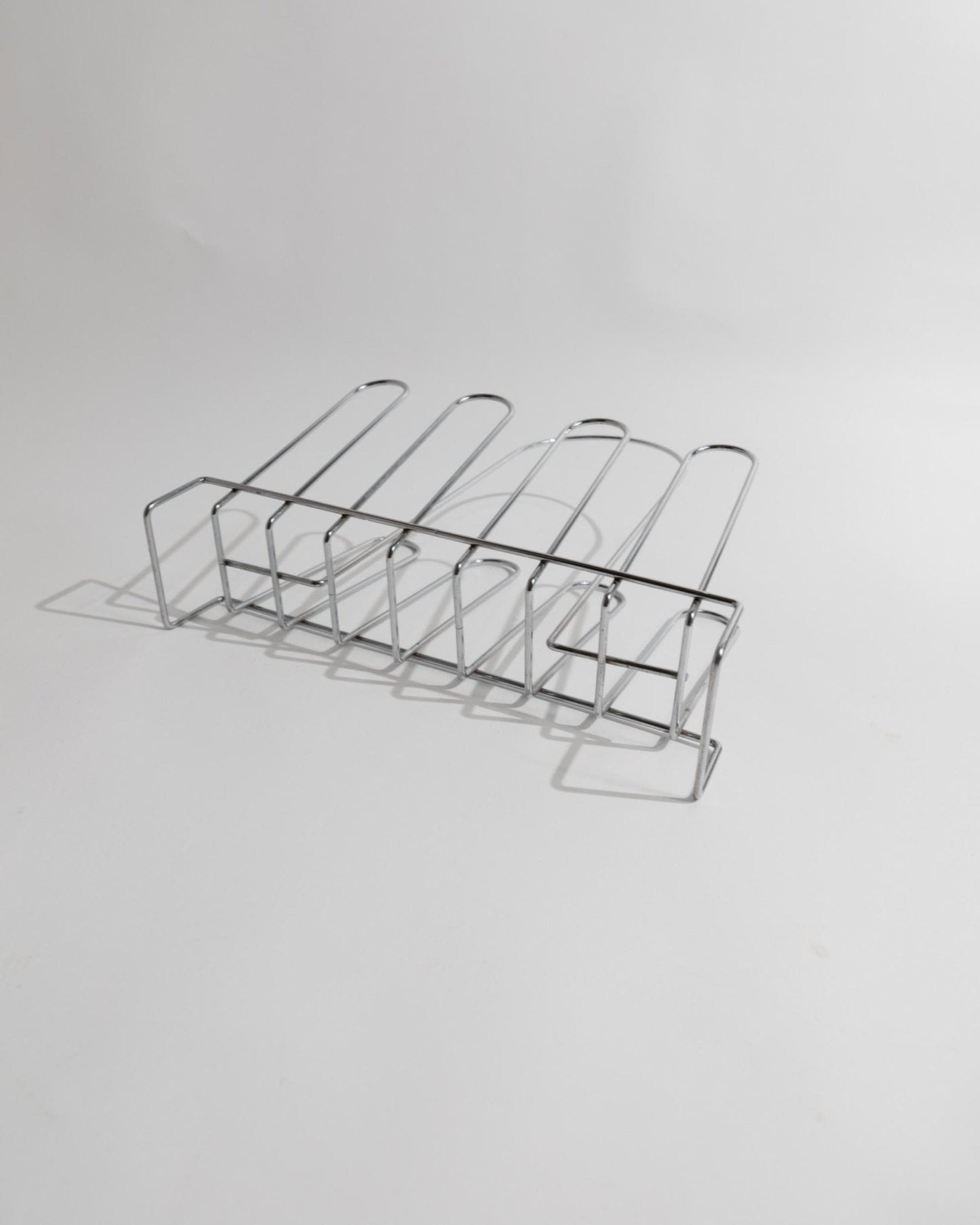 Vintage Zeitschriftenständer Chrom von 1970er Space Age