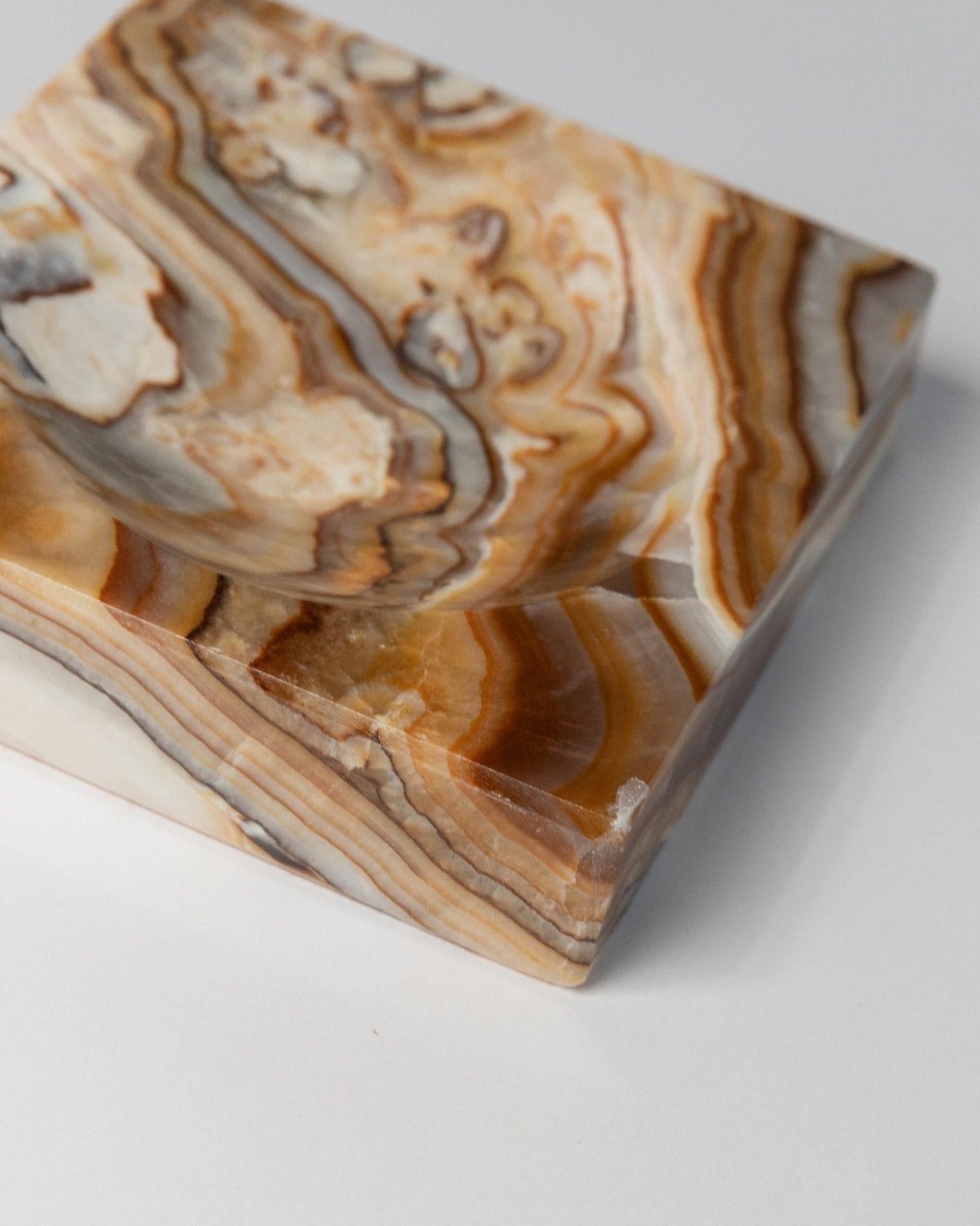 Vintage Aschenbecher aus Marmor von Italien 1970er, marmoriert, zeitloses Design