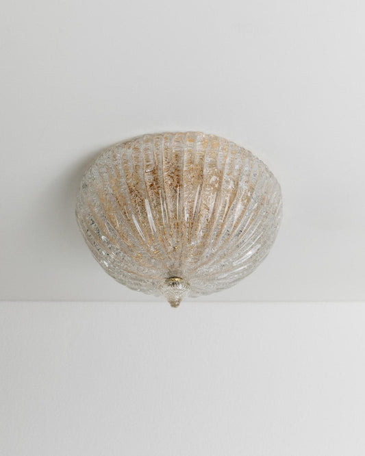 Vintage Murano Glas Deckenlampe Hollywood Regency Italien 1960er