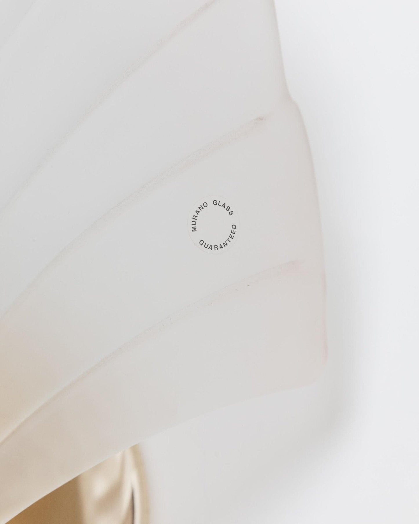 Applique murale vintage en verre de Murano en forme de coquillage en métal doré, Italie, années 1970