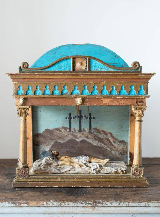 Vintage Osterdiorama Italien 19. Jahrhundert