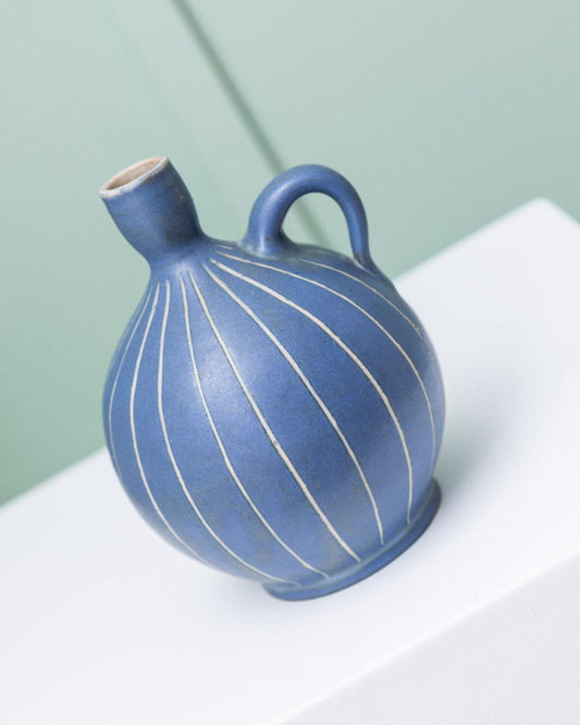 Vintage Vase von Carl Fischer für PGH Bürgel Mid Century Keramik 1960er