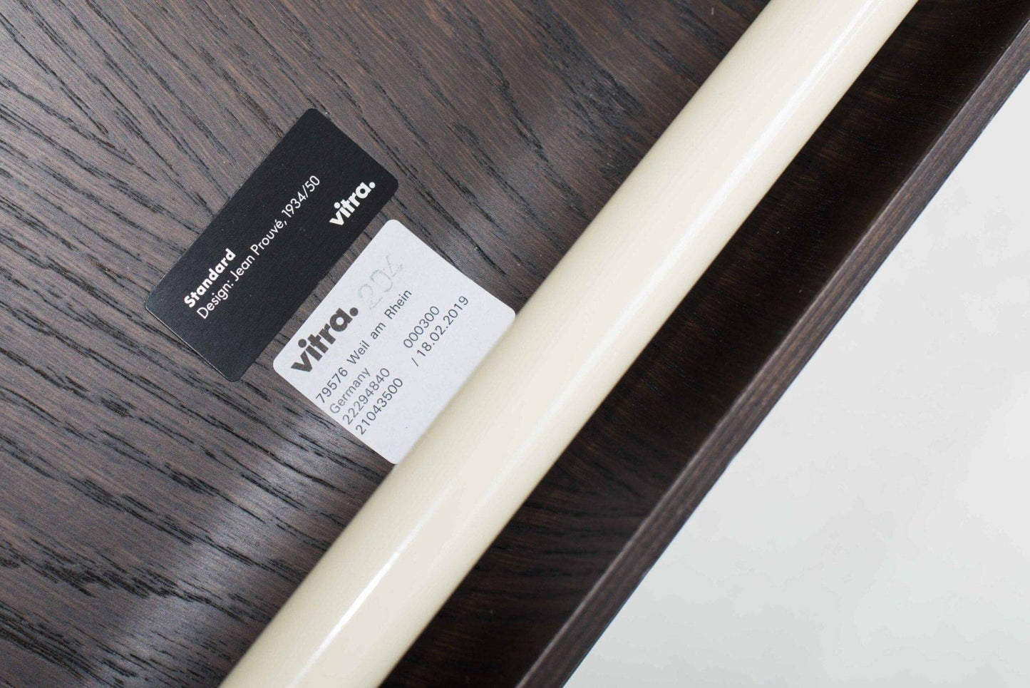 Vintage Standard Stuhl Eiche von Jean Prouvé für Vitra Ecru