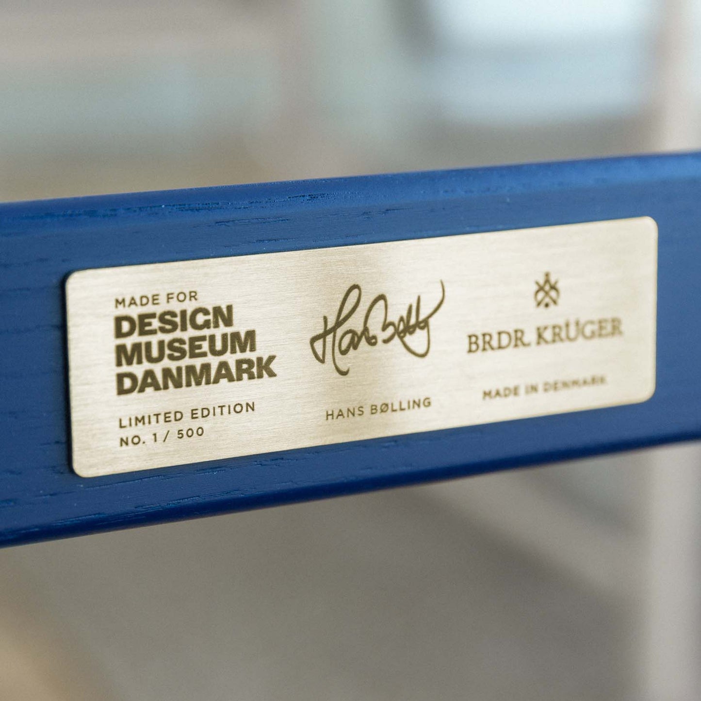 Tablett Tisch auf Rollen von Designmuseum DK - Indigo Blau