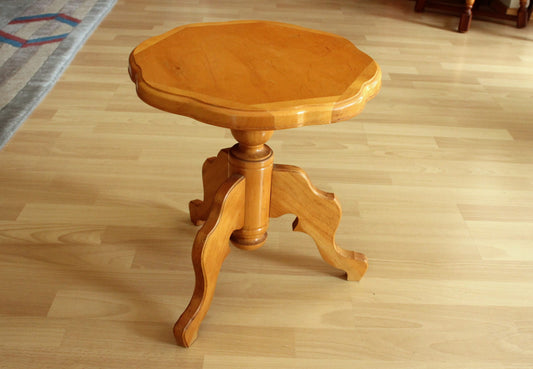 Vintage Blumenhocker aus Holz, Mid-Century