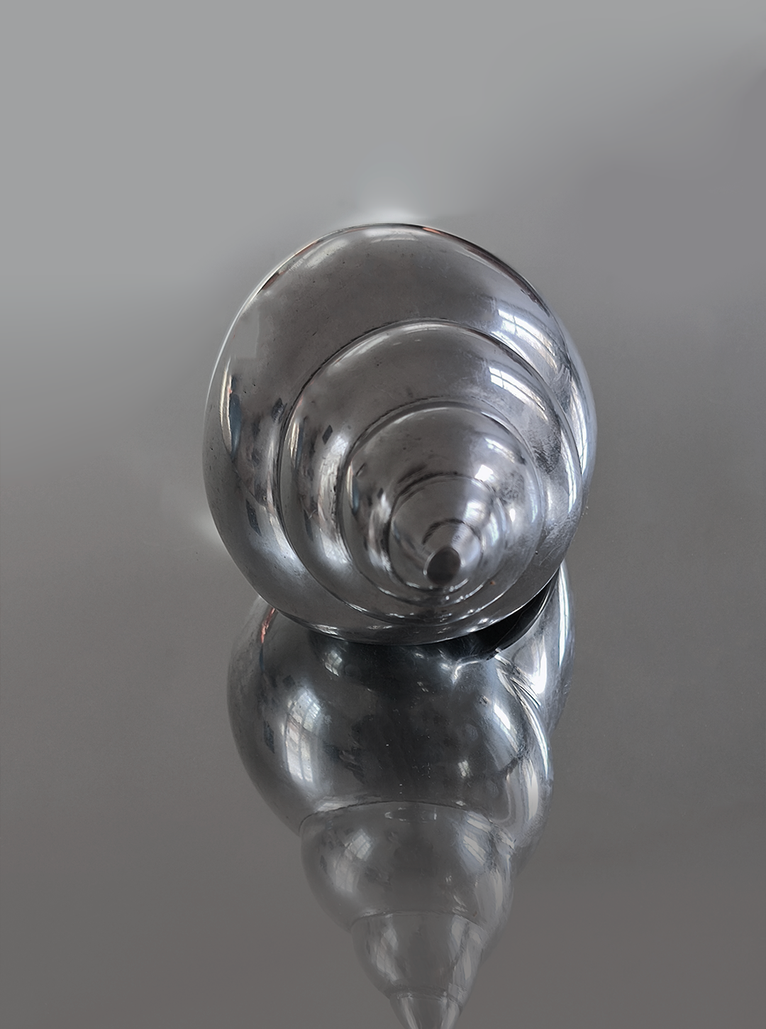 Vintage Skulptur Muschel Messing groß