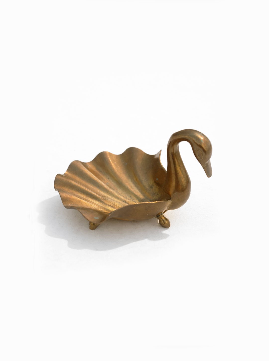 Vintage Schale Schwan aus Messing