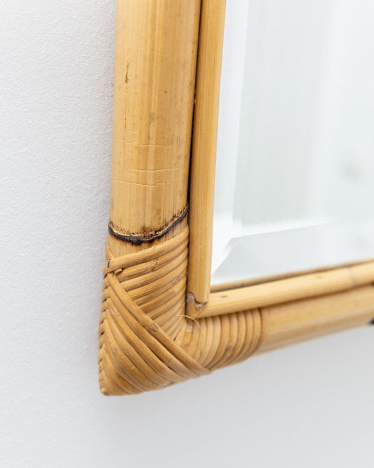 Vintage Wandspiegel Bambus von McM 1940er