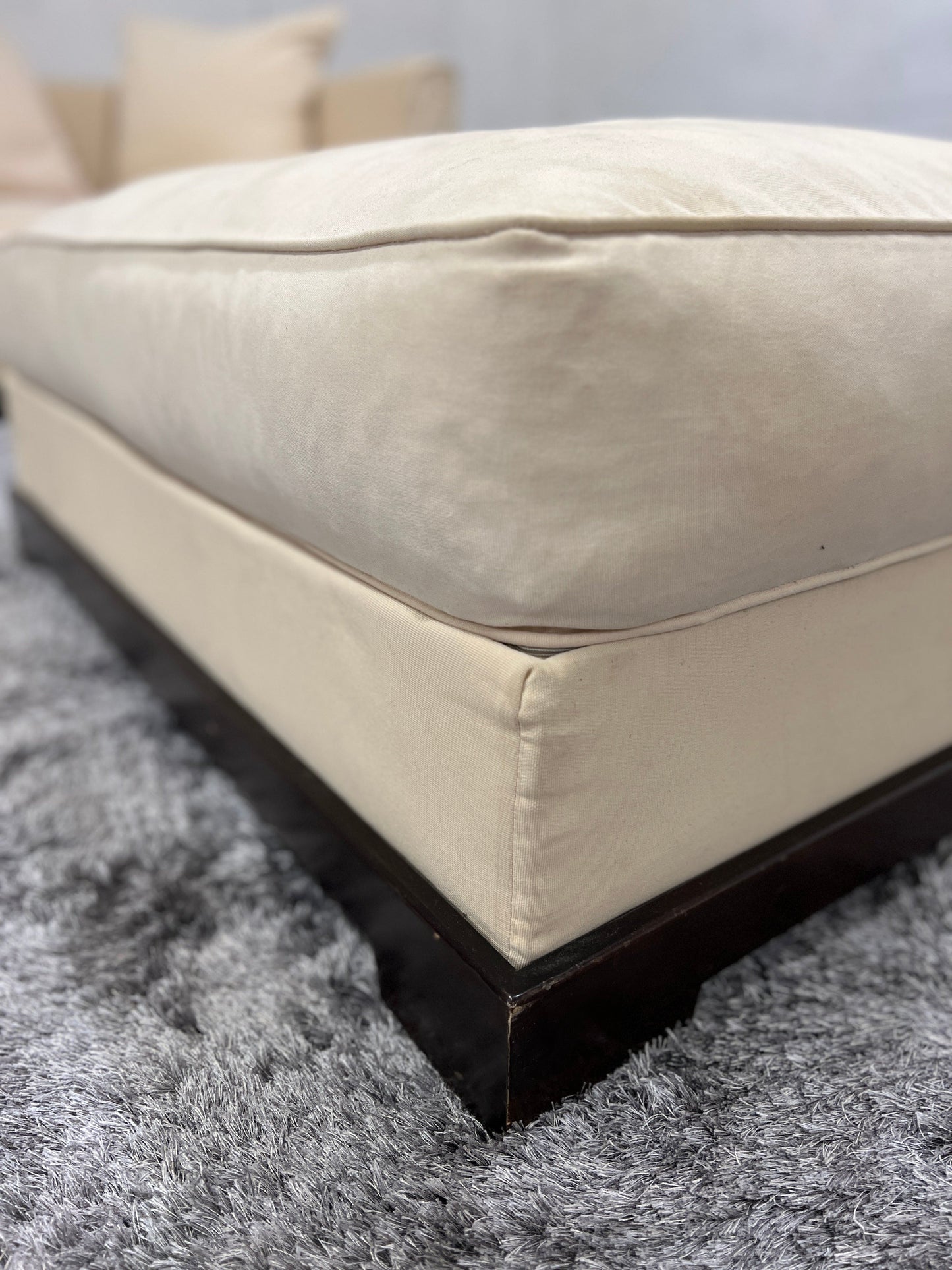 Fauteuil vintage Ecume avec ottoman par Christian Liaigre