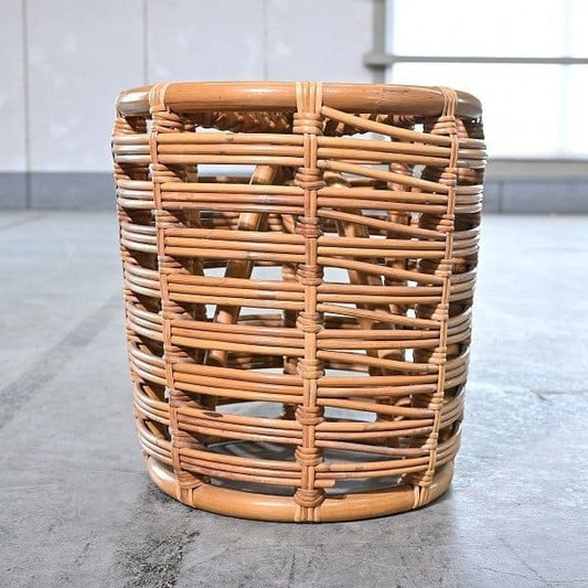 Vintage Hocker von Yuzuru Yamakawa für Yamakawa Rattan