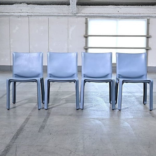Vintage Stuhl 412 CAB von Mario Bellini für Cassina Set von 4
