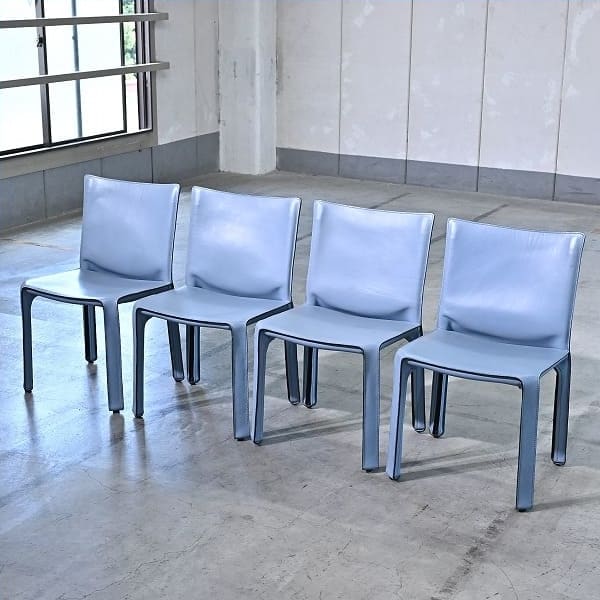 Vintage Stuhl 412 CAB von Mario Bellini für Cassina Set von 4