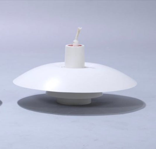 Vintage Pendelleuchte PH 4/3 von Poul Henningsen für Louis Poulsen Weiß