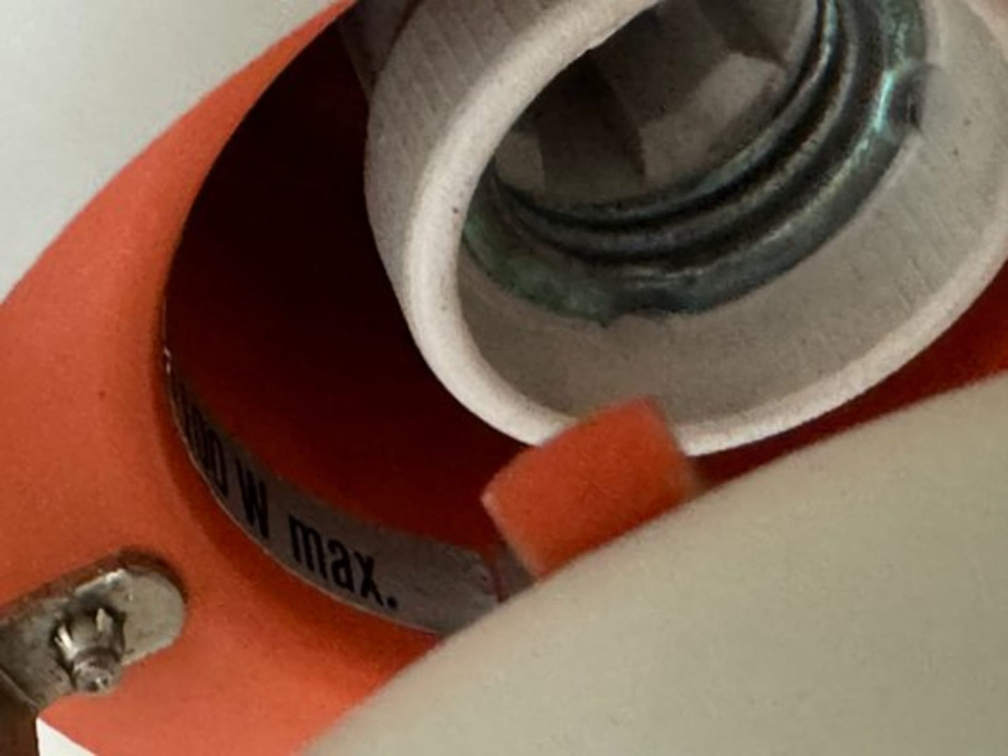 Vintage Pendelleuchte PH 4/3 von Poul Henningsen für Louis Poulsen Set von 2 Weiß Korallenrot