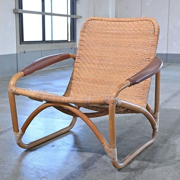 Vintage Rattanloungesessel von Yamakawa Rattan