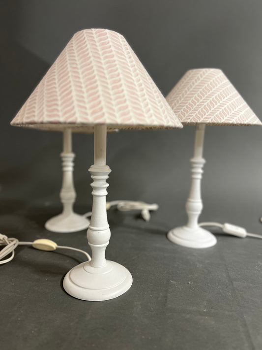 Set von 3 Tischlampen mit Schirm