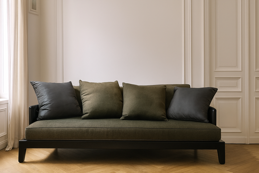 Sofa Opium von Christian Liaigre in Altbau Wohnszene