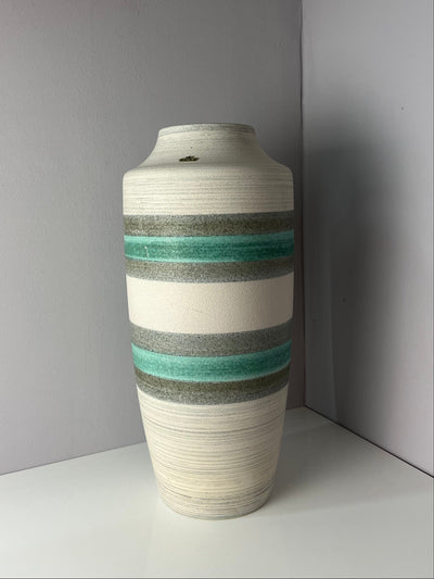 Vintage floor vase 628-50 turquoise grey by Bay Keramik