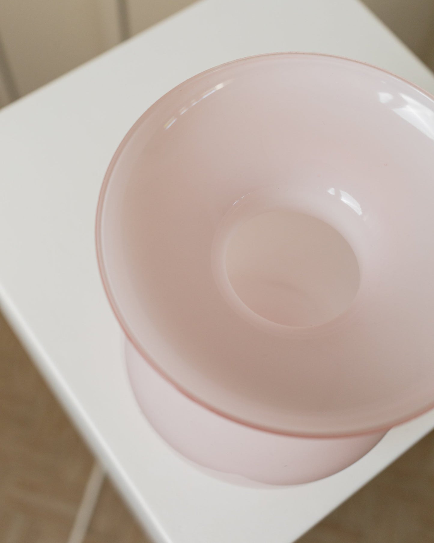 Vintage glass vase by Barbro Wesslander and Pia Amsell for Ikea pink