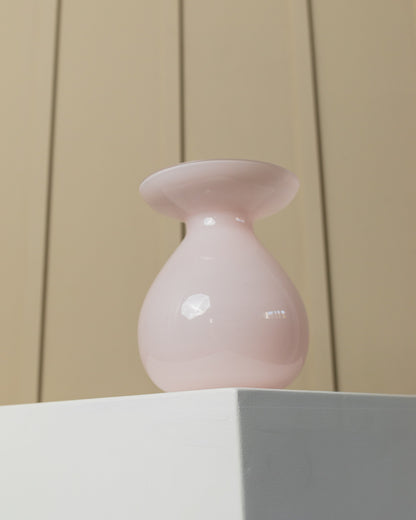 Vintage glass vase by Barbro Wesslander and Pia Amsell for Ikea pink