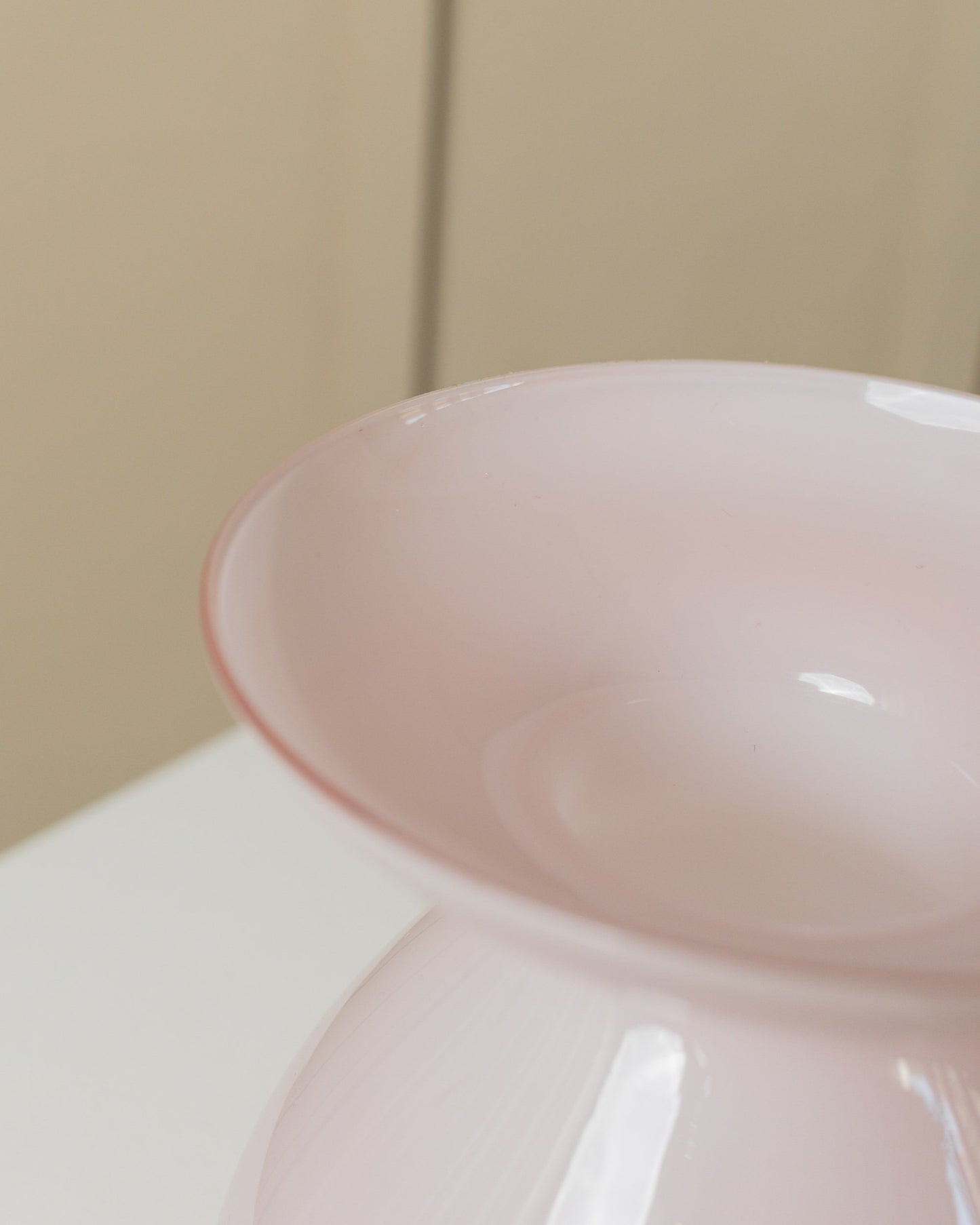 Vintage glass vase by Barbro Wesslander and Pia Amsell for Ikea pink