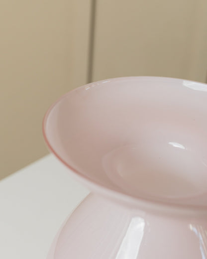 Vintage glass vase by Barbro Wesslander and Pia Amsell for Ikea pink