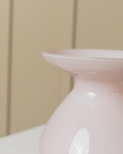 Vintage glass vase by Barbro Wesslander and Pia Amsell for Ikea pink