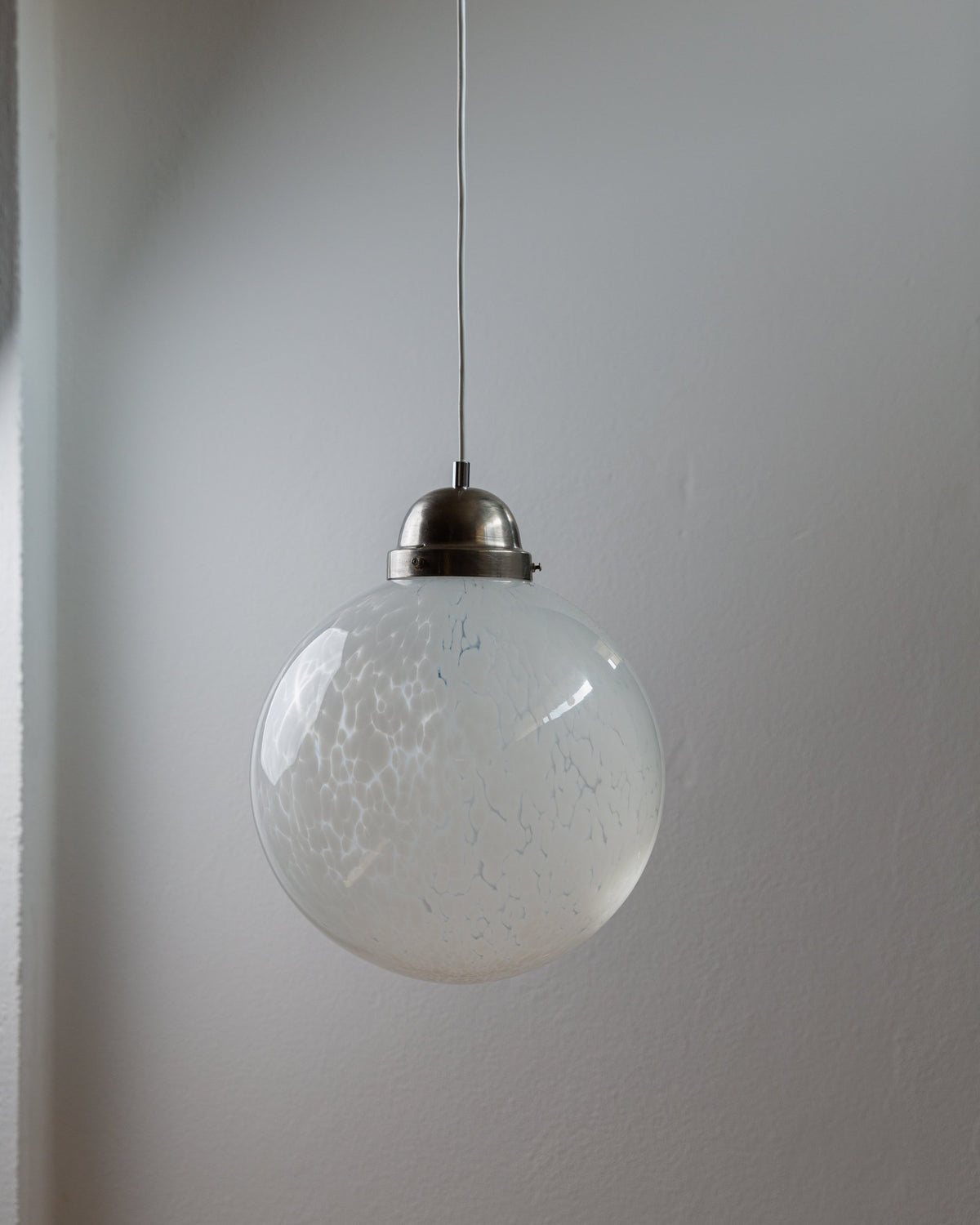 Vintage ceiling light Murano glass by Buzzi Gang for BuzziGang white Space Age Design