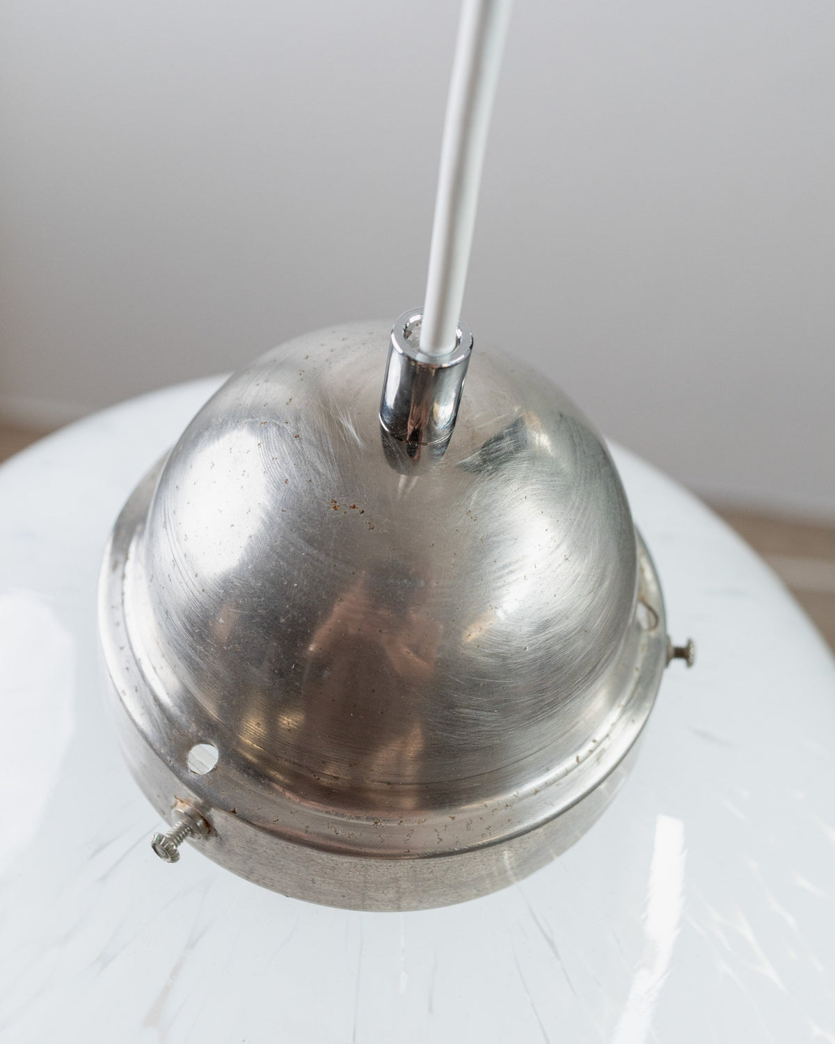 Vintage ceiling light Murano glass by Buzzi Gang for BuzziGang white Space Age Design