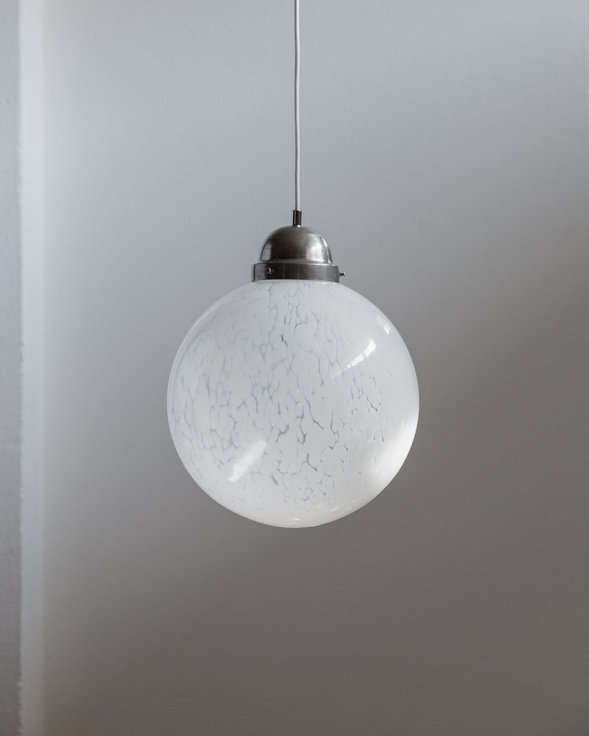 Vintage ceiling light Murano glass by Buzzi Gang for BuzziGang white Space Age Design