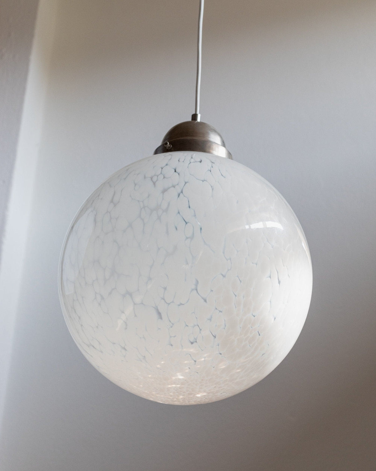 Vintage ceiling light Murano glass by Buzzi Gang for BuzziGang white Space Age Design