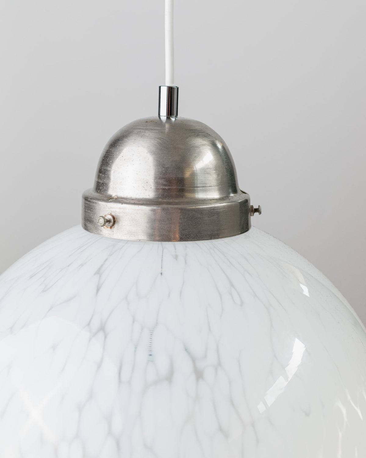 Vintage ceiling light Murano glass by Buzzi Gang for BuzziGang white Space Age Design