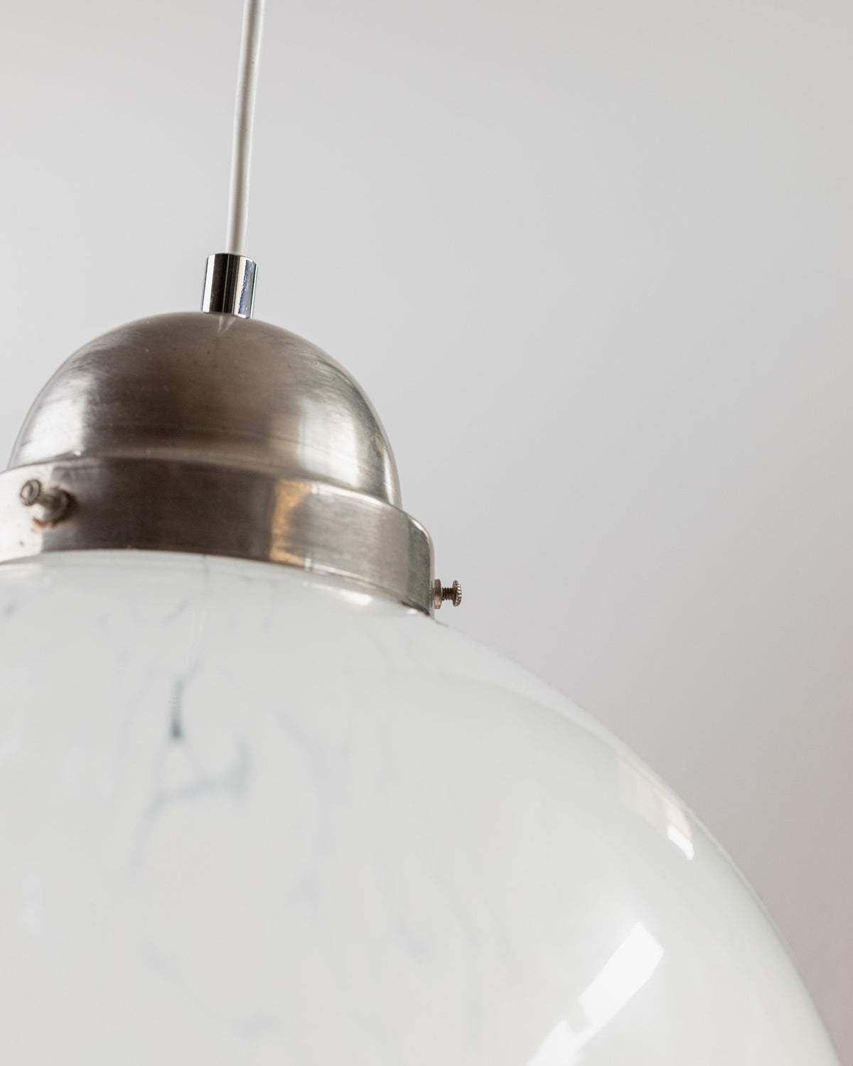 Vintage ceiling light Murano glass by Buzzi Gang for BuzziGang white Space Age Design