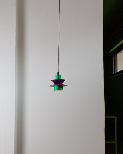 Vintage ceiling light by Memphis for Buzzi Gang purple