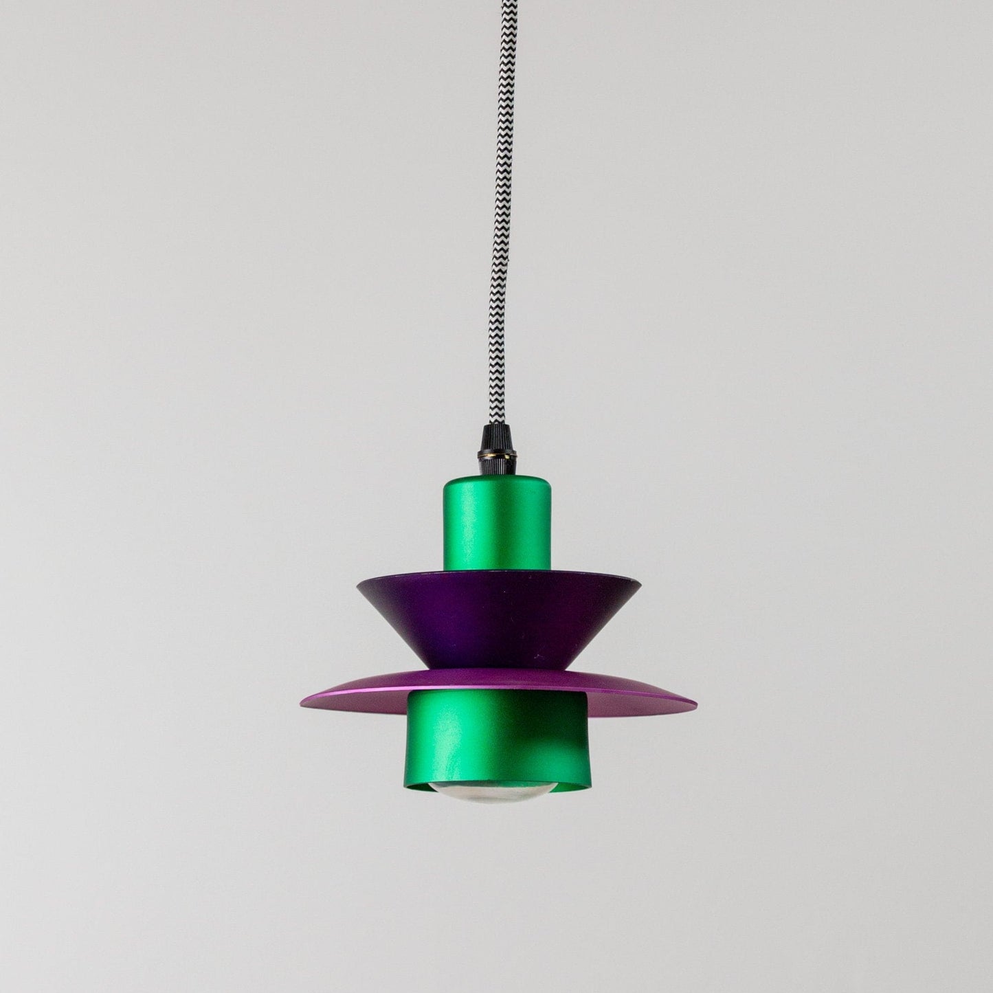Vintage ceiling light by Memphis for Buzzi Gang purple