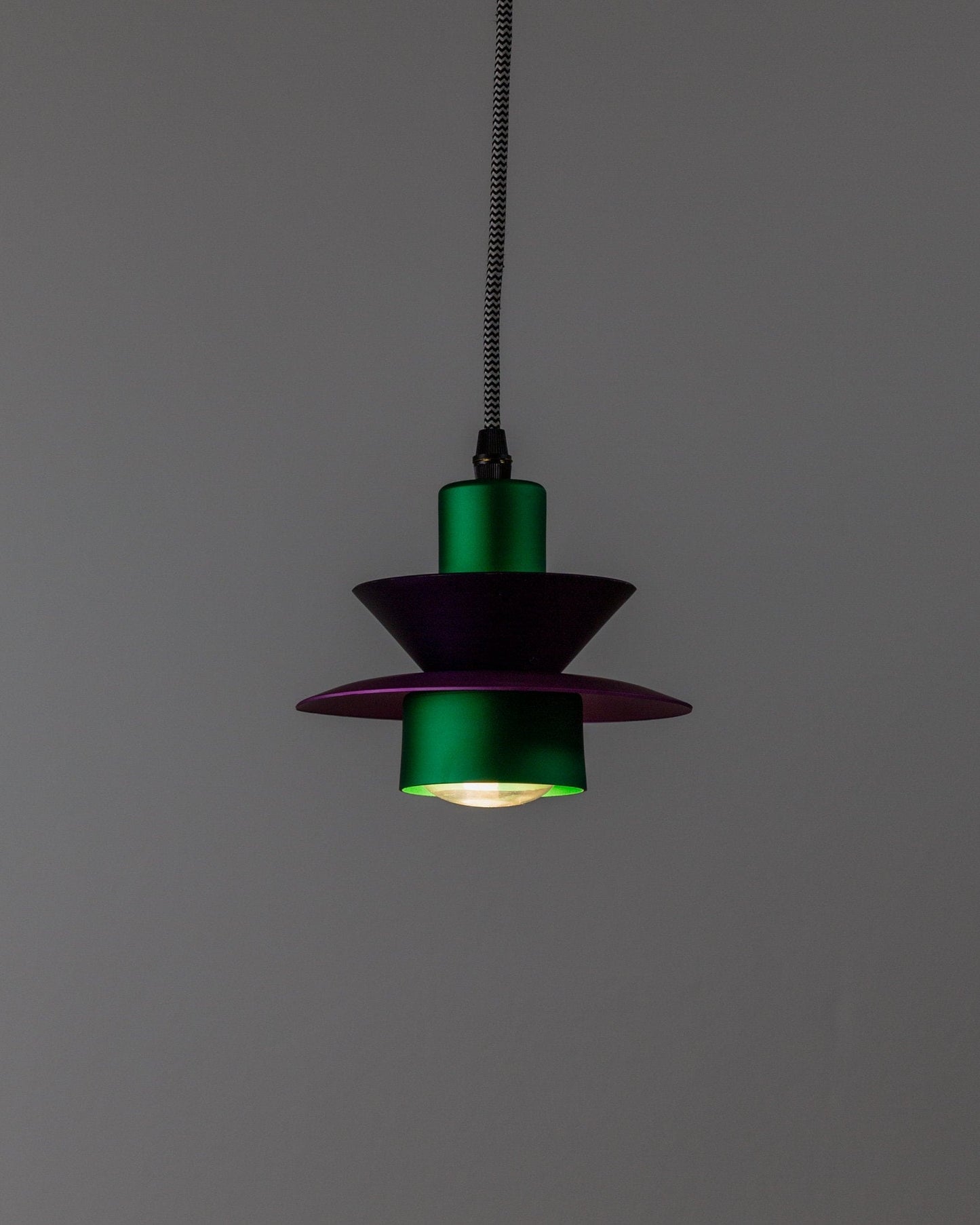 Vintage ceiling light by Memphis for Buzzi Gang purple