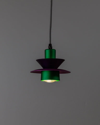 Vintage ceiling light by Memphis for Buzzi Gang purple