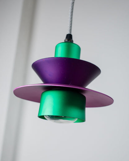 Vintage ceiling light by Memphis for Buzzi Gang purple