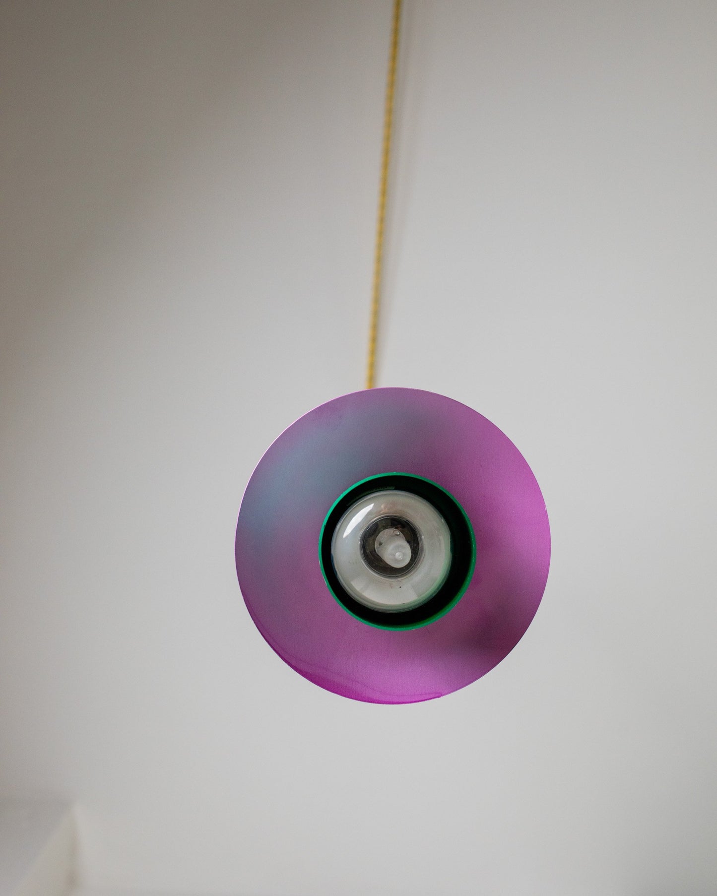 Vintage ceiling light by Memphis for Buzzi Gang purple