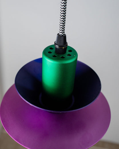 Vintage ceiling light by Memphis for Buzzi Gang purple